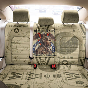 Double V Campaign Tuskegee Airmen Back Car Seat Cover Vintage Military Aviation P-51 Mustang World War II Art