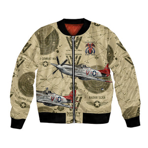 Double V Campaign Tuskegee Airmen Bomber Jacket Vintage Military Aviation P-51 Mustang World War II Art