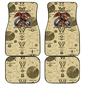 Double V Campaign Tuskegee Airmen Car Mats Vintage Military Aviation P-51 Mustang World War II Art