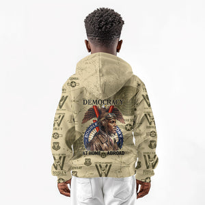 Double V Campaign Tuskegee Airmen Kid Hoodie Vintage Military Aviation P-51 Mustang World War II Art