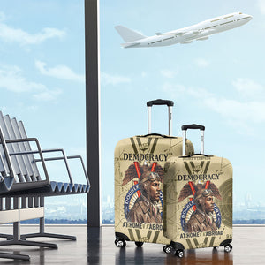 Double V Campaign Tuskegee Airmen Luggage Cover Vintage Military Aviation P-51 Mustang World War II Art