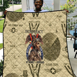Double V Campaign Tuskegee Airmen Quilt Vintage Military Aviation P-51 Mustang World War II Art