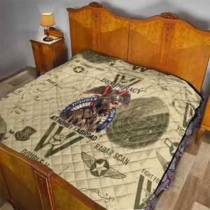 Double V Campaign Tuskegee Airmen Quilt Vintage Military Aviation P-51 Mustang World War II Art
