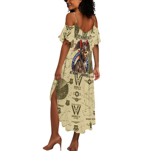 Double V Campaign Tuskegee Airmen Summer Maxi Dress Vintage Military Aviation P-51 Mustang World War II Art