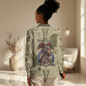 Double V Campaign Tuskegee Airmen Women Casual Shirt Vintage Military Aviation P-51 Mustang World War II Art