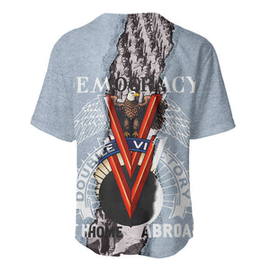 Double V Campaign American Democracy Baseball Jersey Military Buffalo Soldiers World War II Heritage Art