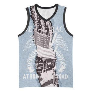 Double V Campaign American Democracy Basketball Jersey Military Buffalo Soldiers World War II Heritage Art