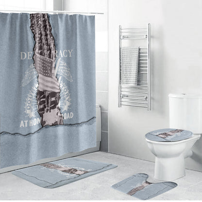 Double V Campaign American Democracy Bathroom Set Military Buffalo Soldiers World War II Heritage Art