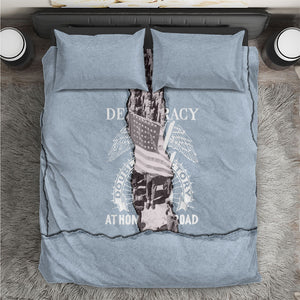 Double V Campaign American Democracy Bedding Set Military Buffalo Soldiers World War II Heritage Art