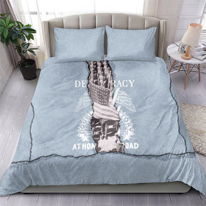 Double V Campaign American Democracy Bedding Set Military Buffalo Soldiers World War II Heritage Art