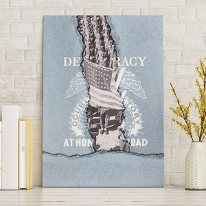 Double V Campaign American Democracy Canvas Wall Art Military Buffalo Soldiers World War II Heritage Art