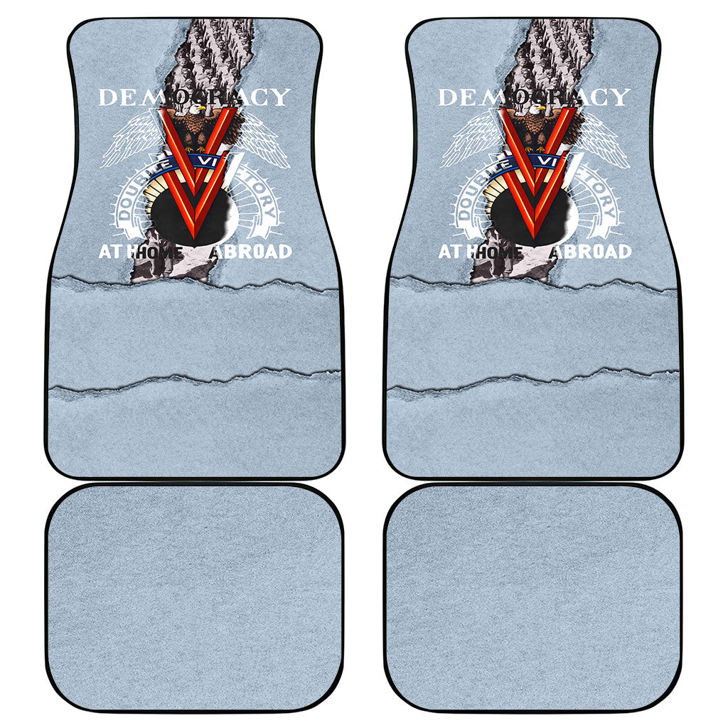 Double V Campaign American Democracy Car Mats Military Buffalo Soldiers World War II Heritage Art