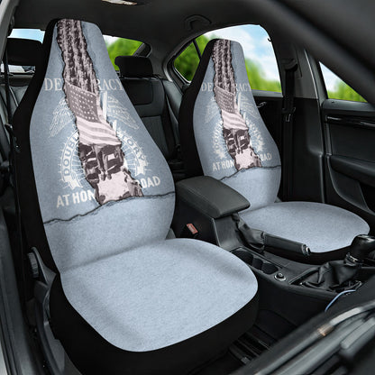 Double V Campaign American Democracy Car Seat Cover Military Buffalo Soldiers World War II Heritage Art