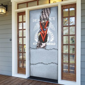 Double V Campaign American Democracy Door Cover Military Buffalo Soldiers World War II Heritage Art