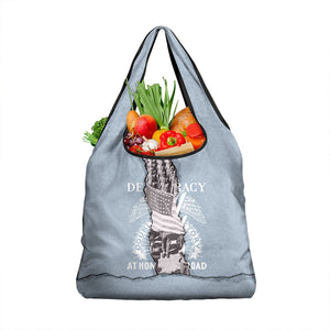Double V Campaign American Democracy Grocery Bag Military Buffalo Soldiers World War II Heritage Art