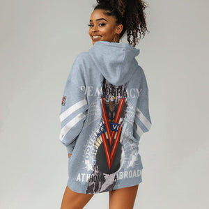 Double V Campaign American Democracy Hoodie Dress Military Buffalo Soldiers World War II Heritage Art
