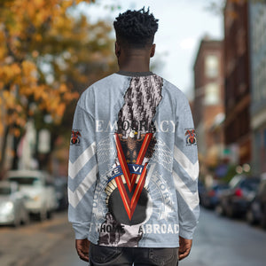 Double V Campaign American Democracy Long Sleeve Shirt Military Buffalo Soldiers World War II Heritage Art