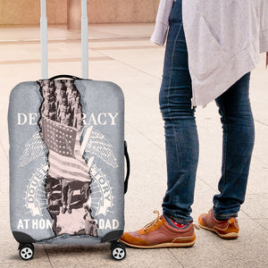 Double V Campaign American Democracy Luggage Cover Military Buffalo Soldiers World War II Heritage Art