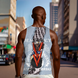 Double V Campaign American Democracy Men Tank Top Military Buffalo Soldiers World War II Heritage Art