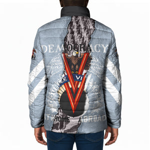 Double V Campaign American Democracy Padded Jacket Military Buffalo Soldiers World War II Heritage Art