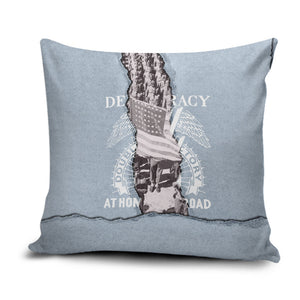 Double V Campaign American Democracy Pillow Cover Military Buffalo Soldiers World War II Heritage Art