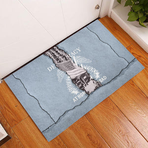 Double V Campaign American Democracy Rubber Doormat Military Buffalo Soldiers World War II Heritage Art
