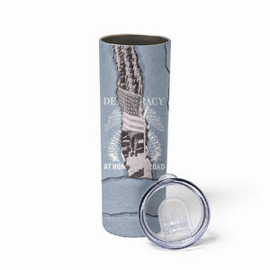 Double V Campaign American Democracy Skinny Tumbler Military Buffalo Soldiers World War II Heritage Art