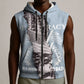 Double V Campaign American Democracy Sleeveless Zip Hoodie Military Buffalo Soldiers World War II Heritage Art