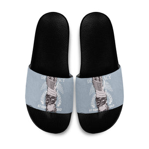 Double V Campaign American Democracy Slide Sandals Military Buffalo Soldiers World War II Heritage Art