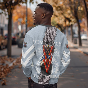 Double V Campaign American Democracy Sweatshirt Military Buffalo Soldiers World War II Heritage Art