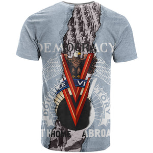 Double V Campaign American Democracy T shirt Military Buffalo Soldiers World War II Heritage Art