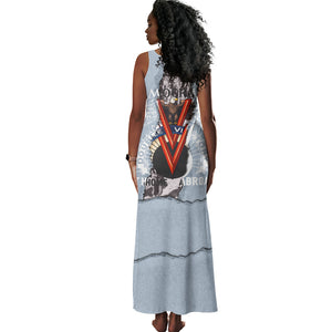 Double V Campaign American Democracy Tank Maxi Dress Military Buffalo Soldiers World War II Heritage Art