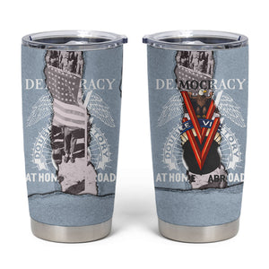 Double V Campaign American Democracy Tumbler Cup Military Buffalo Soldiers World War II Heritage Art
