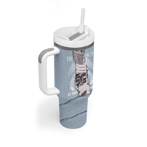 Double V Campaign American Democracy Tumbler With Handle Military Buffalo Soldiers World War II Heritage Art