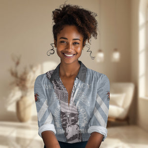 Double V Campaign American Democracy Women Casual Shirt Military Buffalo Soldiers World War II Heritage Art