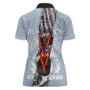 Double V Campaign American Democracy Women Polo Shirt Military Buffalo Soldiers World War II Heritage Art