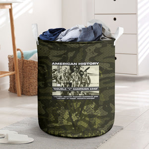 Double V Campaign American History 1942 Laundry Basket Military Camouflage Tuskegee Airmen World War II