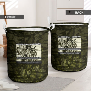 Double V Campaign American History 1942 Laundry Basket Military Camouflage Tuskegee Airmen World War II