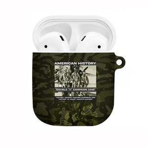 Double V Campaign American History 1942 AirPods Case Military Camouflage Tuskegee Airmen World War II
