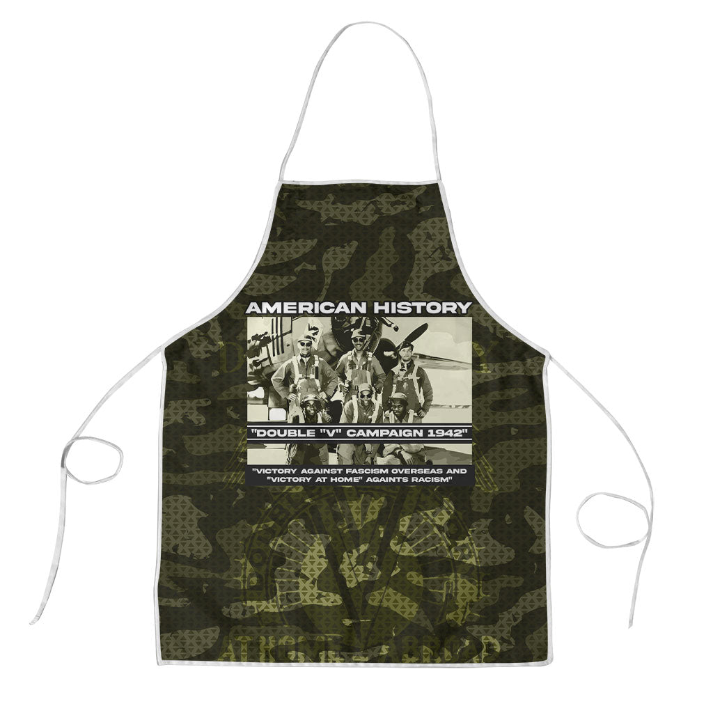 Double V Campaign American History 1942 Apron Military Camouflage Tuskegee Airmen World War II