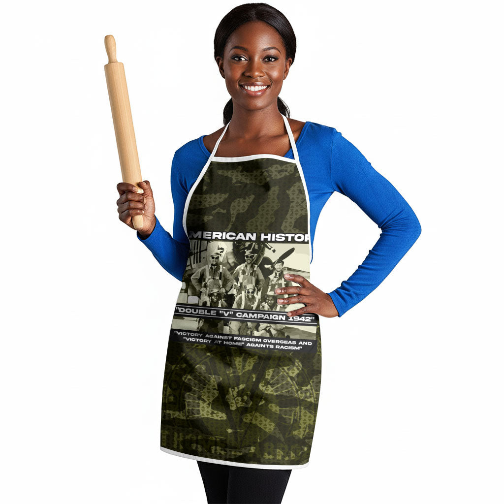 Double V Campaign American History 1942 Apron Military Camouflage Tuskegee Airmen World War II