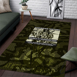 Double V Campaign American History 1942 Area Rug Military Camouflage Tuskegee Airmen World War II