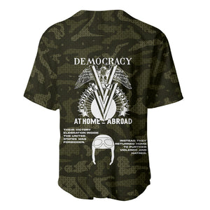 Double V Campaign American History 1942 Baseball Jersey Military Camouflage Tuskegee Airmen World War II
