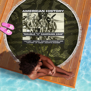 Double V Campaign American History 1942 Beach Blanket Military Camouflage Tuskegee Airmen World War II