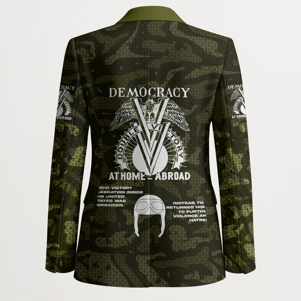 Double V Campaign American History 1942 Blazer Military Camouflage Tuskegee Airmen World War II