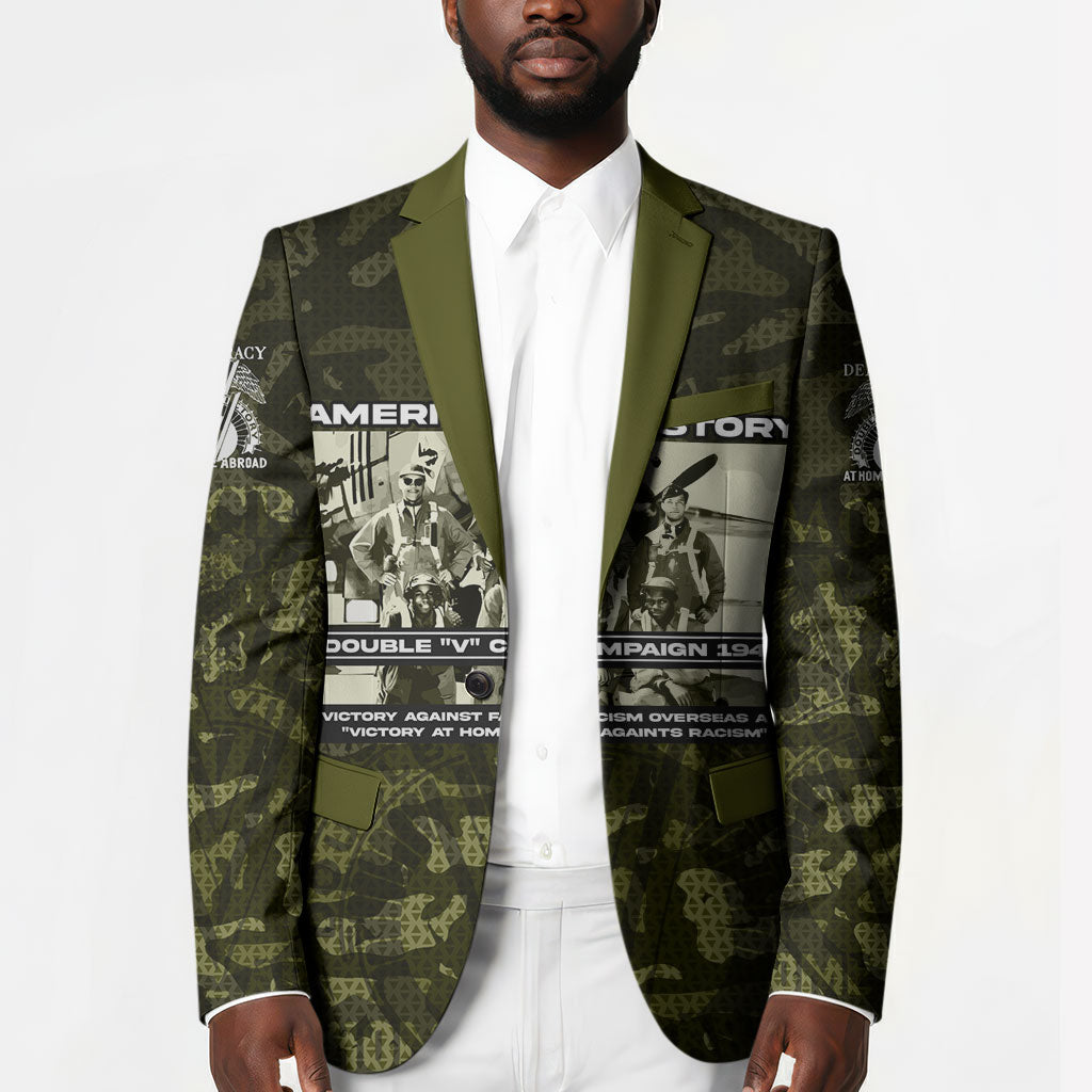 Double V Campaign American History 1942 Blazer Military Camouflage Tuskegee Airmen World War II