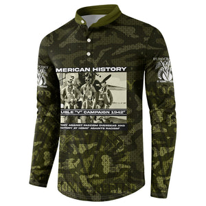 Double V Campaign American History 1942 Button Sweatshirt Military Camouflage Tuskegee Airmen World War II