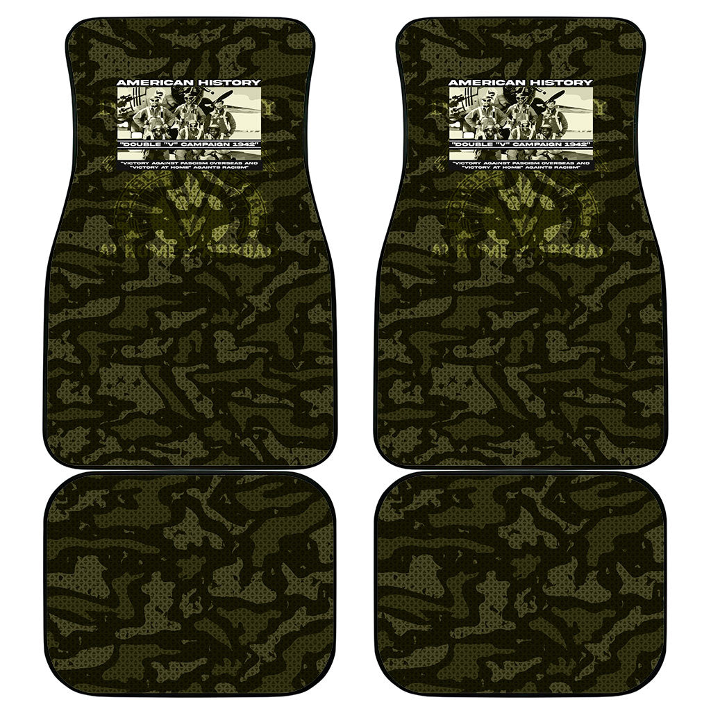 Double V Campaign American History 1942 Car Mats Military Camouflage Tuskegee Airmen World War II
