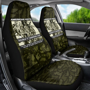 Double V Campaign American History 1942 Car Seat Cover Military Camouflage Tuskegee Airmen World War II