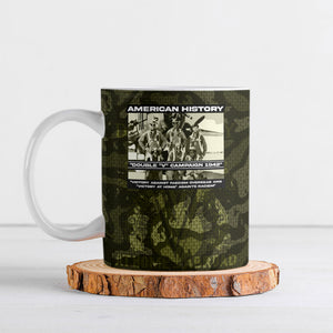 Double V Campaign American History 1942 Ceramic Mug Military Camouflage Tuskegee Airmen World War II